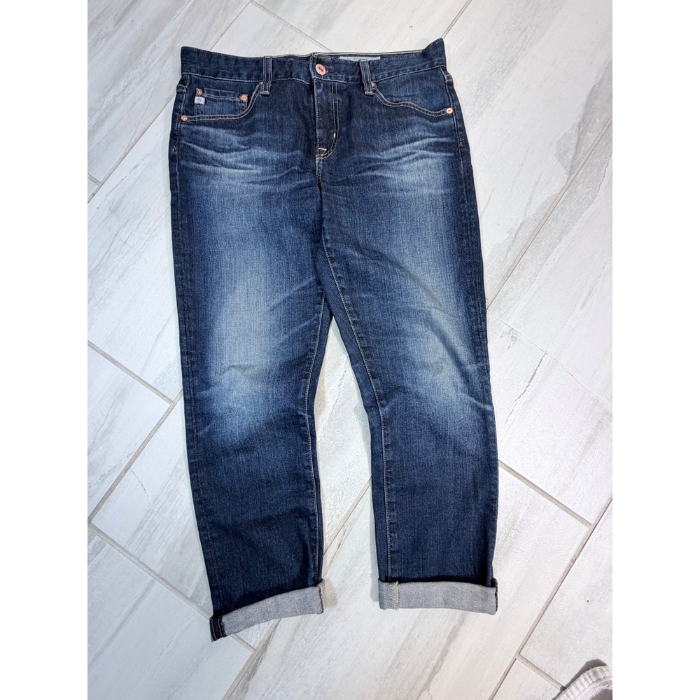 AG Adriano Goldschmied Ex-Boyfriend Slim Jeans Dark Wash Size 28R Slouchy Slim